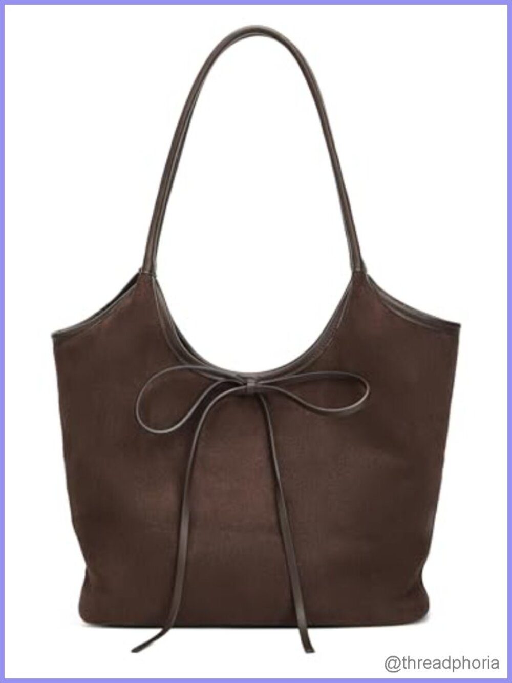 Suede PU Leather Hobo Bag Large Satchel Shoulder Bag Chic Underarm Purse